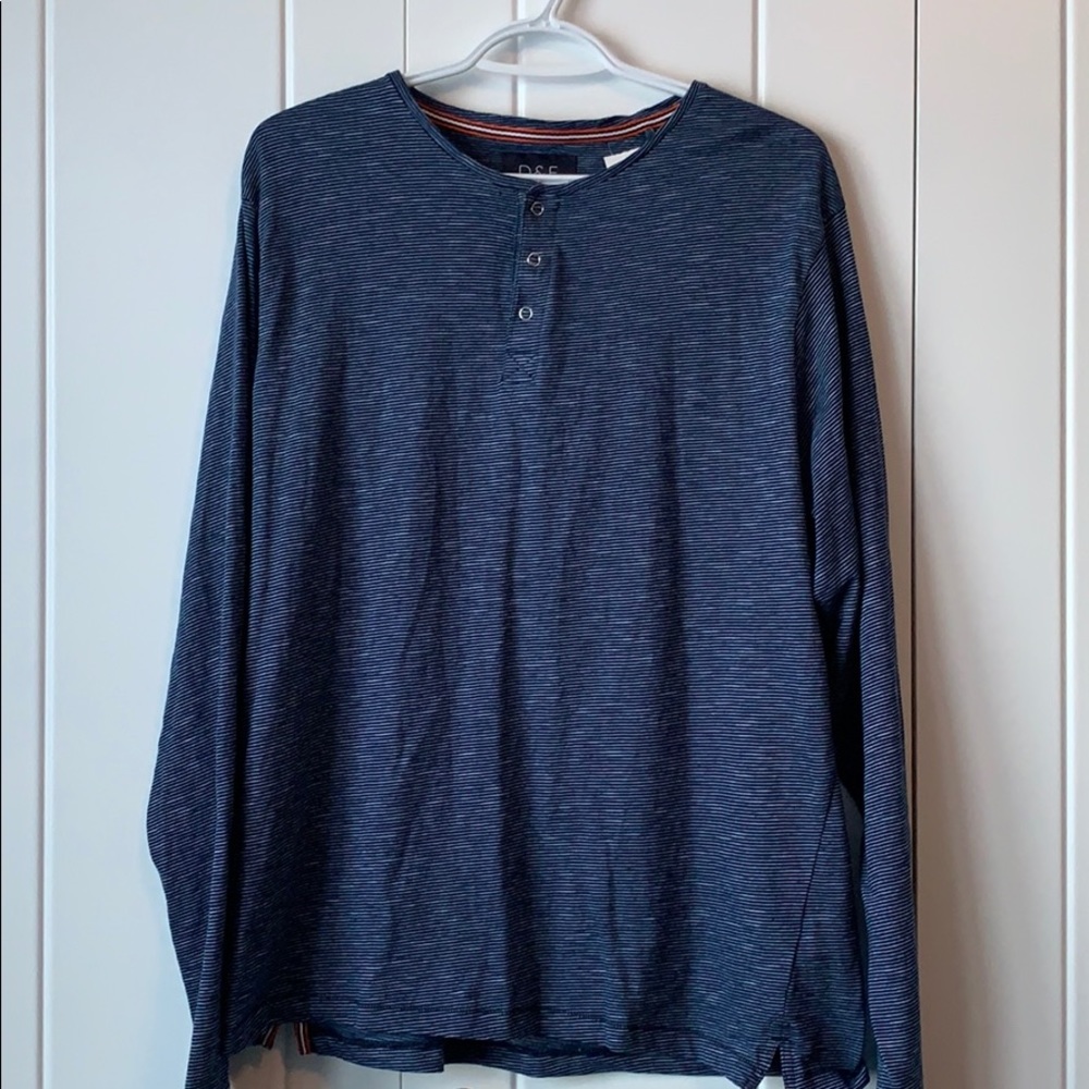 Dark Blue and White Striped D&F Shirt